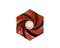 Mid-Century Red Swirl Ceramic Sconce, 1960s 1