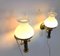 Lámparas de pared italianas de latón, años 60. Juego de 2, Imagen 5