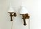 Lámparas de pared italianas de latón, años 60. Juego de 2, Imagen 9