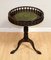 Vintage Green Leather Table, Image 1