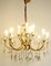 French Brass and Crystal Chandelier, 1950s, Image 10