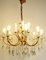 French Brass and Crystal Chandelier, 1950s 11