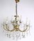 French Brass and Crystal Chandelier, 1950s, Image 1