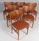 Dining Chairs in Teak and Oak by Erik Wørts, Denmark, 1950s, Set of 6, Image 2