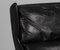 Poltrona girevole con poggiapiedi in pelle nera di Georg Thams, anni '60, set di 2, Immagine 8