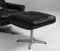 Swivel Lounge Chair with Ottoman in Black Leather from Georg Thams, 1960s, Set of 2 4