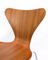 Siete sillas de madera de teca atribuidas a Arne Jacobsen y Fritz Hansen, años 60, Imagen 3