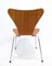 Sette sedie in legno di teak attribuite ad Arne Jacobsen e Fritz Hansen, anni '60, Immagine 5