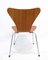 Siete sillas de madera de teca atribuidas a Arne Jacobsen y Fritz Hansen, años 60, Imagen 5