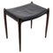 Tabouret Modèle 78a en Palissandre avec Cuir Noir de Niels O. Møller, 1950s 1