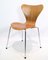 Sette sedie in noce attribuite ad Arne Jacobsen e Fritz Hansen, anni '80, Immagine 4