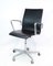 Chaise de Bureau Modèle 3271W Oxford en Cuir Noir attribuée à Arne Jacobsen, 1980s 2