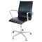 Sedia da scrivania modello 3271W Oxford in pelle nera attribuita ad Arne Jacobsen, anni '80, Immagine 1