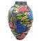 Große Keramik Bodenvase mit Vogel- und Blumenmotiven, 2000er 1
