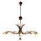 Large Mid-Century Brass 16-Arm Chandelier, Italy, 1950s, Image 1