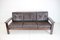 Scandinavian Leather 3-Seat Sofa, 1960s, Image 2