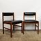 Teak and Black Vinyl Dining Chairs attributed to McIntosh, 1960s, Set of 6 17