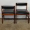 Teak and Black Vinyl Dining Chairs attributed to McIntosh, 1960s, Set of 6 14