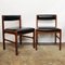Teak and Black Vinyl Dining Chairs attributed to McIntosh, 1960s, Set of 6 1