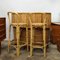 Vintage Bamboo Tiki Bar with 2 Bar Stools attributed to J. Burdekin, 1960s, Set of 3, Image 2