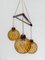 Vintage Danish Lamp in Teak with Amber Glass Bowls, 1950s, Image 11