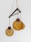 Vintage Danish Lamp in Teak with Amber Glass Bowls, 1950s, Image 8