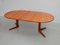 Vintage Extendable Oval Dining Table in Teak, 1977, Image 6