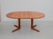 Vintage Extendable Oval Dining Table in Teak, 1977, Image 4