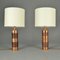 Copper Cylinder Table Lamps, 1970s, Set of 2, Image 4