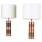 Copper Cylinder Table Lamps, 1970s, Set of 2 1