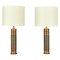 Small Copper Cylinder Table Lamps, 1970s, Set of 2 1