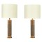 Small Copper Cylinder Table Lamps, 1970s, Set of 2, Image 1