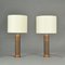 Small Copper Cylinder Table Lamps, 1970s, Set of 2 2