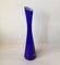 Tall Blue Glass Vase by Gunnar Ander for Elme Glasbruk, 1960s 3