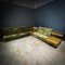 Mid-Century Illuminated Modular Corner Sofa in Green Velvet, Set of 7, Image 2