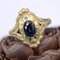 Art Nouveau 18 Karat Yellow Gold Ring with Sapphire, 1890s, Image 3
