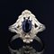 Art Nouveau 18 Karat Yellow Gold Ring with Sapphire, 1890s 5