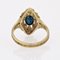 Art Nouveau 18 Karat Yellow Gold Ring with Sapphire, 1890s 16