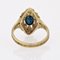Art Nouveau 18 Karat Yellow Gold Ring with Sapphire, 1890s, Image 16