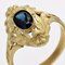 Art Nouveau 18 Karat Yellow Gold Ring with Sapphire, 1890s, Image 9