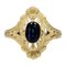 Art Nouveau 18 Karat Yellow Gold Ring with Sapphire, 1890s 1