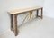 Large Wood and Travertine Console, 1940s 8