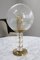Lámpara de mesa era espacial de vidrio helado de latón y vidrio acrílico, años 70, Imagen 4