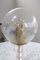 Lámpara de mesa era espacial de vidrio helado de latón y vidrio acrílico, años 70, Imagen 6
