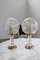 Space Age Ice Glass Table Lamp in Brass and Acrylic Glass, 1970s, Image 1