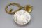 Lampada a sospensione in bronzo, ottone e alabastro bianco, Francia, anni '20, Immagine 14