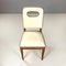 Italian Art Deco White Leather and Wood Chairs attributed to Giovanni Gariboldi, 1940s, Set of 8 6
