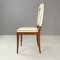 Italienische Art Deco Stühle aus weißem Leder & Holz, Giovanni Gariboldi zugeschrieben, 1940er, 8er Set 4