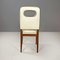 Italian Art Deco White Leather and Wood Chairs attributed to Giovanni Gariboldi, 1940s, Set of 8, Image 5