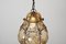 Venetian Amber Murano Glass Ceiling Light with Iron Frame, Italy, 1940s 6